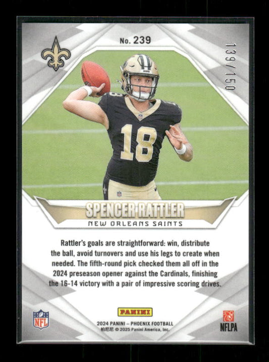 Spencer Rattler - 2024 Phoenix Football - NFL Shield /150  - Rookie