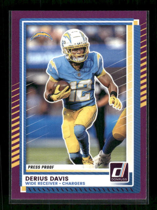Derius Davis - 2025 Donruss Football - Purple Press Proof