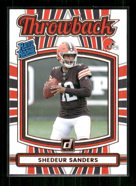 Shedeur Sanders - 2025 Donruss Football - Throwback - Rookie