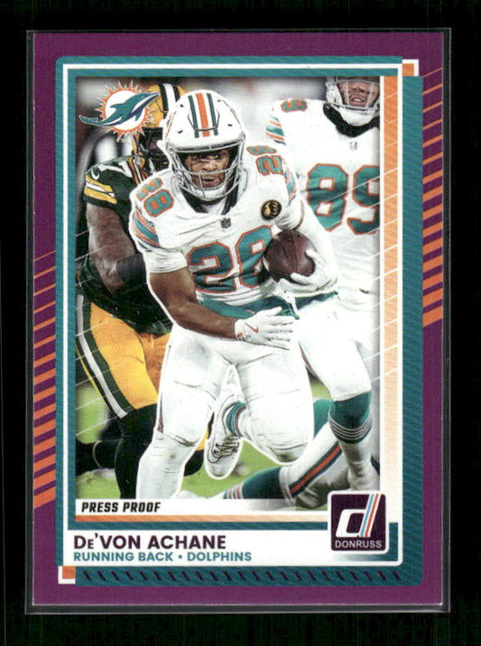De'Von Achane - 2025 Donruss Football - Purple Press Proof