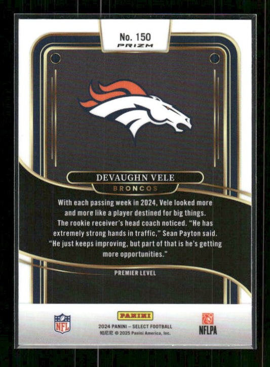 Devaughn Vele - 2024 Select Football - Premier Black & Red Shock - Rookie