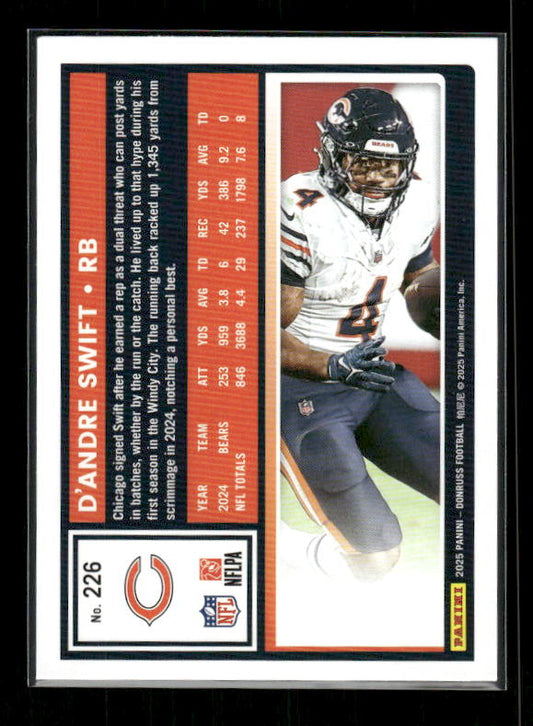 D'Andre Swift - 2025 Donruss Football - Purple Press Proof