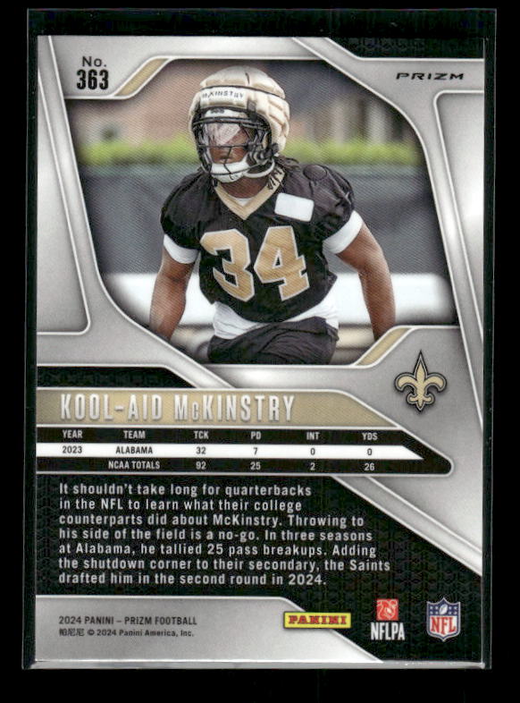 Kool-Aid McKinstry - 2024 Panini Prizm - Neon Green Pulsar - Rookie