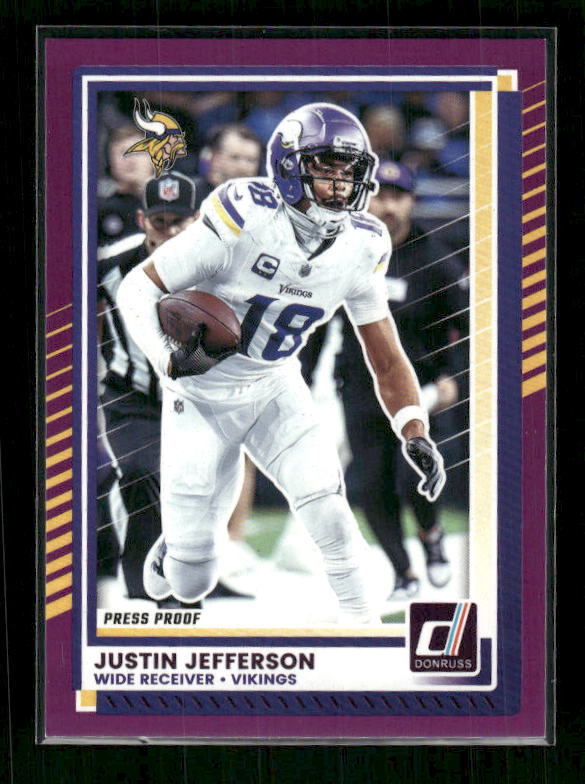 Justin Jefferson - 2025 Donruss Football - Purple Press Proof