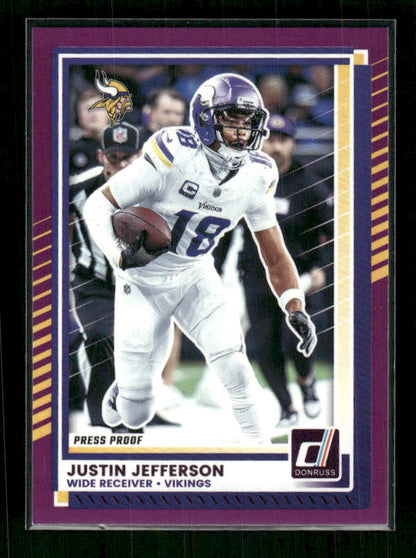 Justin Jefferson - 2025 Donruss Football - Purple Press Proof