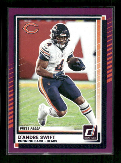 D'Andre Swift - 2025 Donruss Football - Purple Press Proof