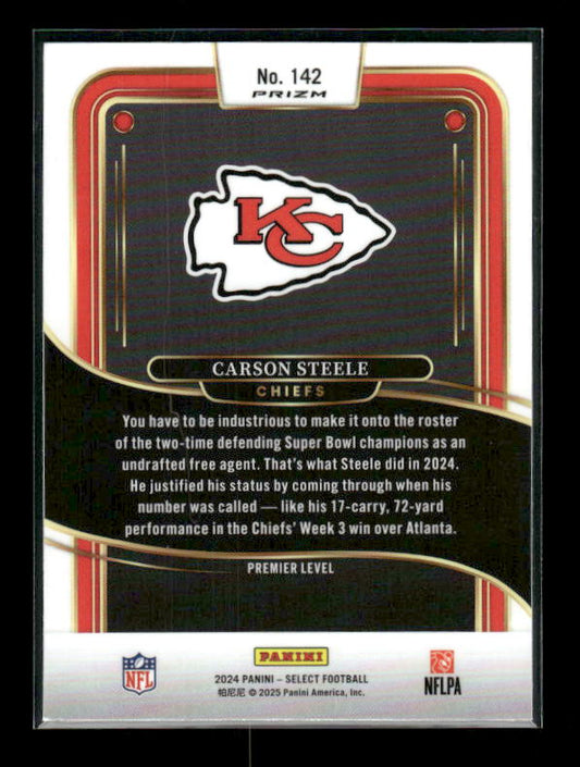 Carson Steele - 2024 Select Football - Red / Black Shock - Premier Level - Rookie