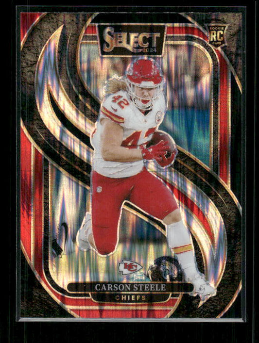 Carson Steele - 2024 Select Football - Red / Black Shock - Premier Level - Rookie
