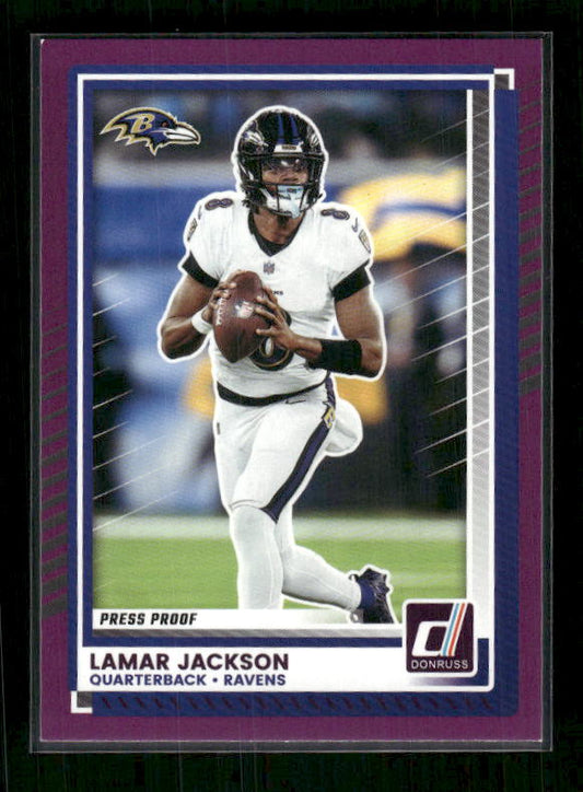 Lamar Jackson - 2025 Donruss Football - Purple Press Proof