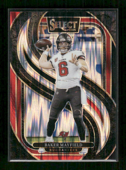 Baker Mayfield - 2024 Select Football - Premier Black & Red Shock