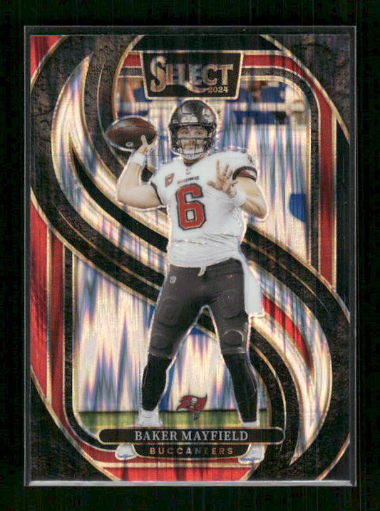 Baker Mayfield - 2024 Select Football - Premier Black & Red Shock