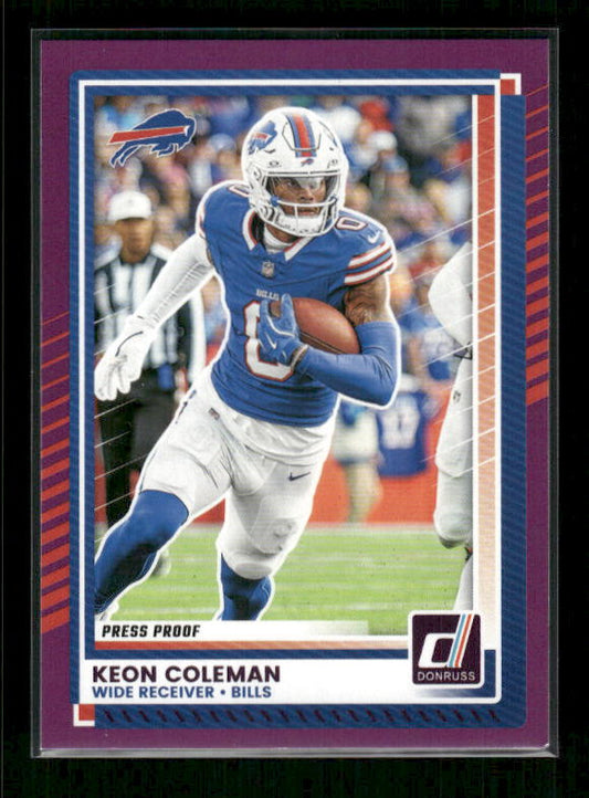 Keon coleman - 2025 Donruss Football - Purple Press Proof