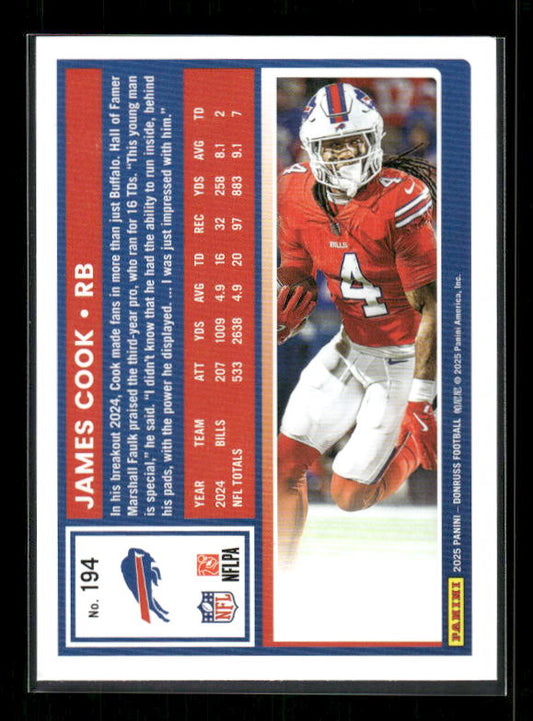 James Cook - 2025 Donruss Football - Purple Press Proof