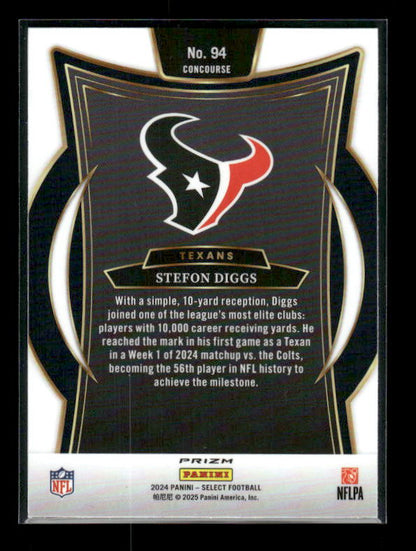Stefon Diggs - 2024 Select Football - Red / Black Shock - Concourse