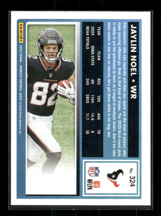 Jaylin Noel - 2025 Donruss Football - Rated Rookie