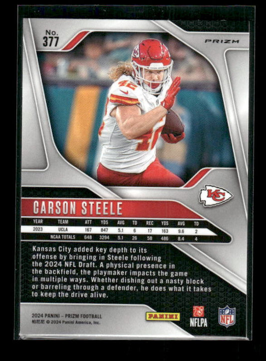Carson Steele - 2024 Panini Prizm - Neon Green Pulsar - Rookie