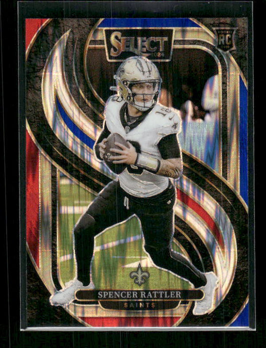 Spencer Rattler - 2024 Select Football - Red / Blue Shock - Premier Level - Rookie