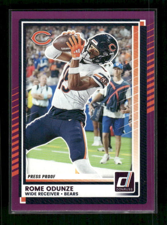 Rome Odunze - 2025 Donruss Football - Purple Press Proof
