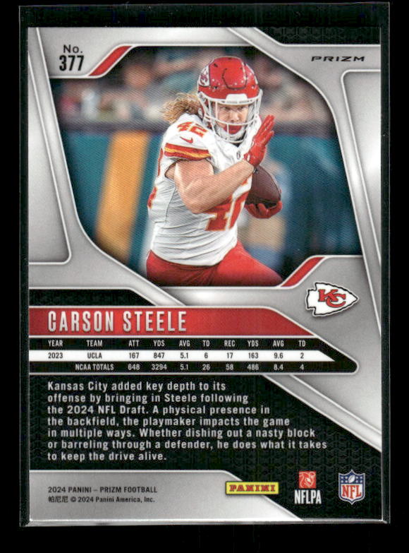 Carson Steele - 2024 Panini Prizm - Neon Green Pulsar - Rookie