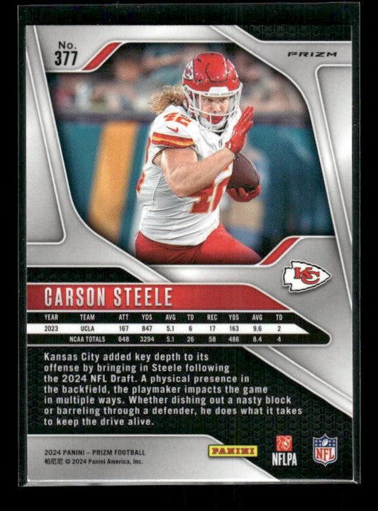 Carson Steele - 2024 Panini Prizm - Neon Green Pulsar - Rookie