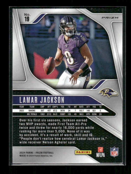 Lamar Jackson - 2024 Panini Prizm - Green Prizm