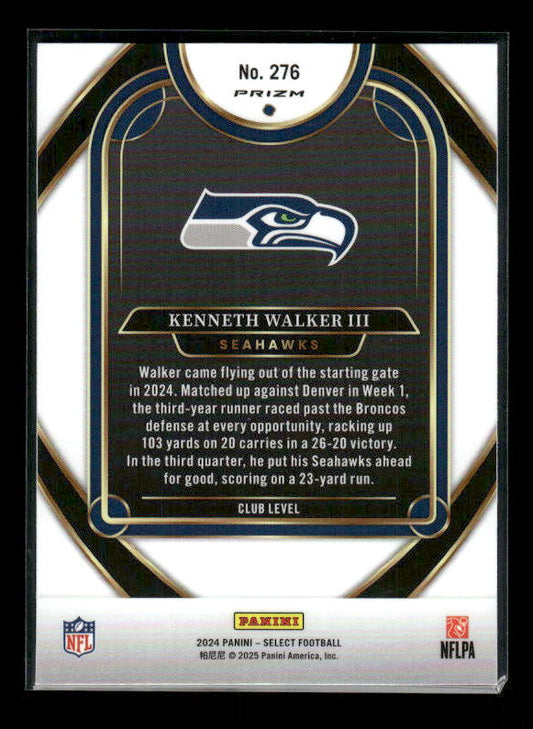 Kenneth Walker III - 2024 Select Football - Green / Yellow Shock - Club Level