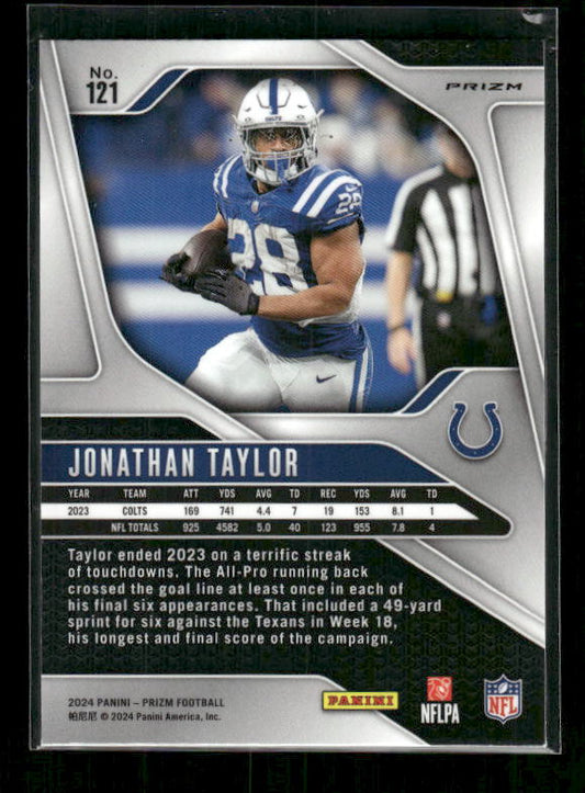 Jonathan Taylor - 2024 Panini Prizm - Neon Green Pulsar