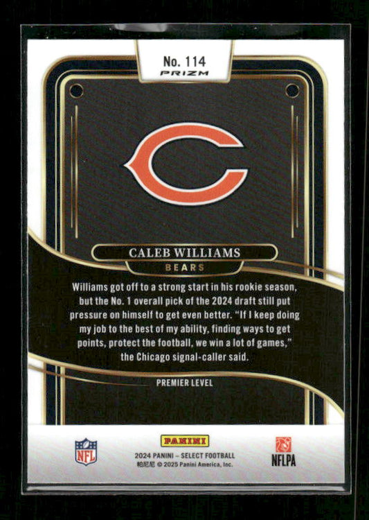 Caleb Williams - 2024 Select Football - Gold / Black Shock - Premier Level - Rookie