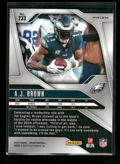 A.J. Brown - 2024 Panini Prizm - Neon Green Pulsar