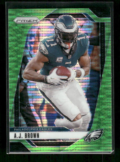 A.J. Brown - 2024 Panini Prizm - Neon Green Pulsar