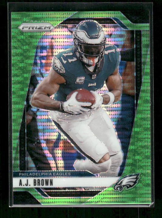 A.J. Brown - 2024 Panini Prizm - Neon Green Pulsar