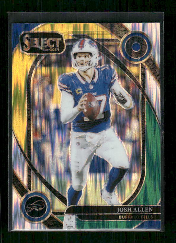 Josh Allen - 2024 Select Football - Green / Yellow Shock - Club Level