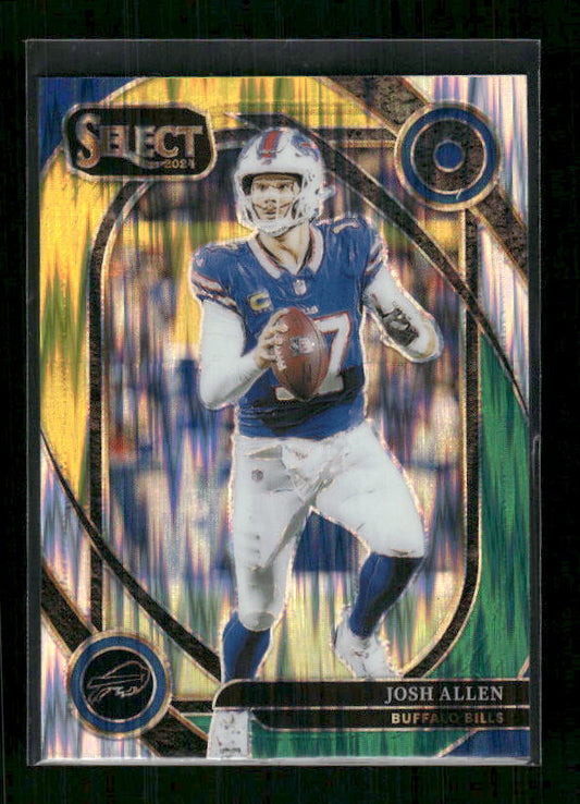 Josh Allen - 2024 Select Football - Green / Yellow Shock - Club Level