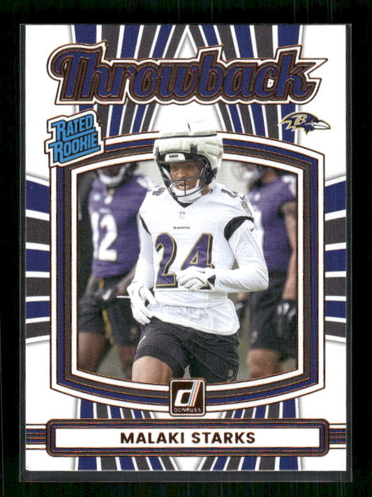 Malaki Starks - 2025 Donruss Football - Throwback - Rookie