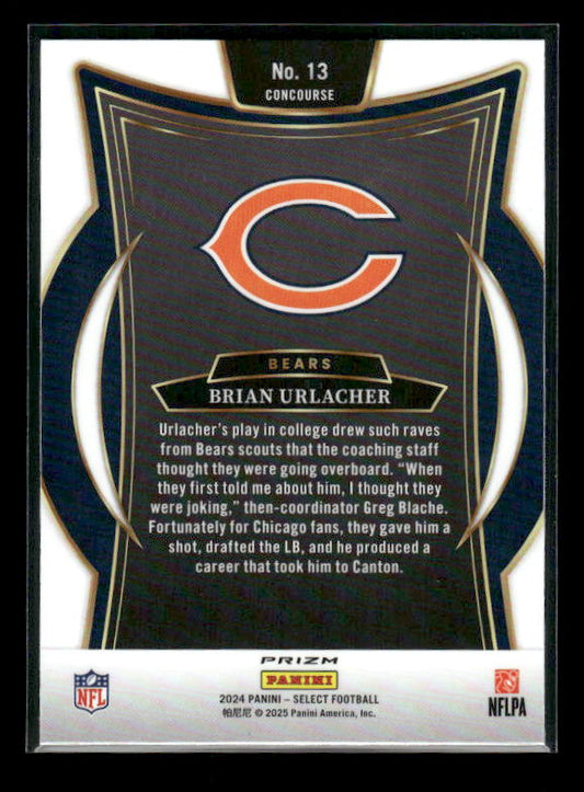 Brian Urlacher - 2024 Select Football - Green / Yellow Shock - Concourse