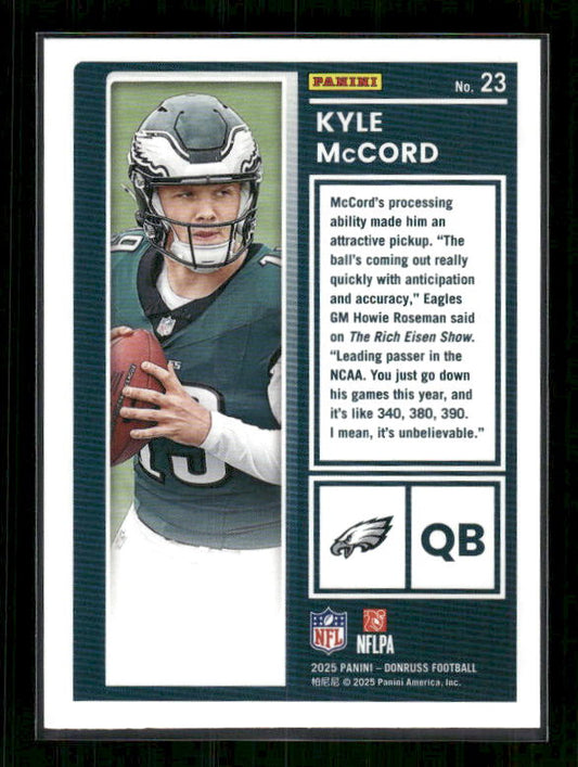 Kyle McCord - 2025 Donruss Football - The Rookies