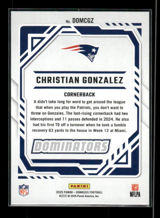 Christian Gonzalez - 2025 Donruss Football - Dominators