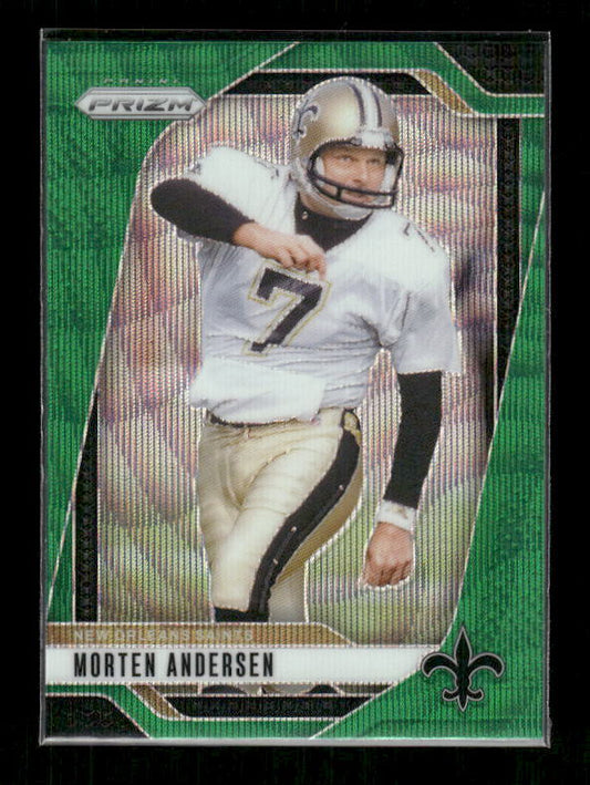 Morten Andersen - 2024 Panini Prizm - Green Wave Prizm