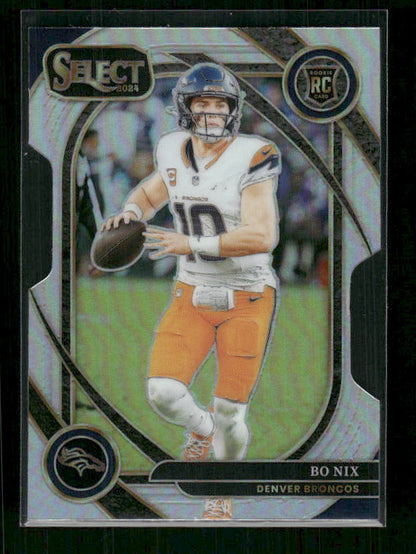 Bo Nix - 2024 Select Football - Silver Die Cut - Club Level - Rookie