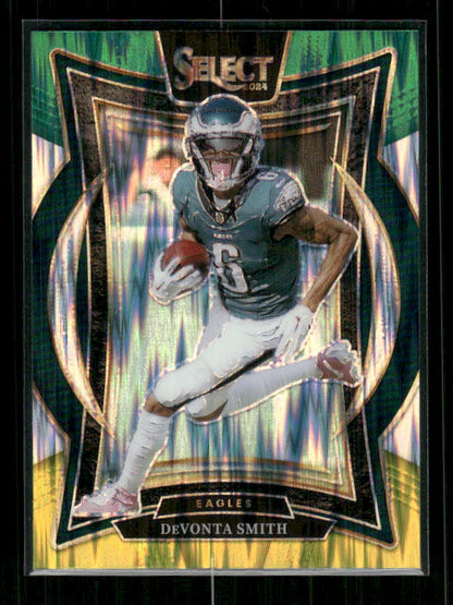 DeVonta Smith - 2024 Select Football - Green / Yellow Shock - Concourse