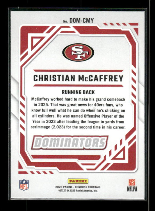 Christian McCaffrey - 2025 Donruss Football - Dominators