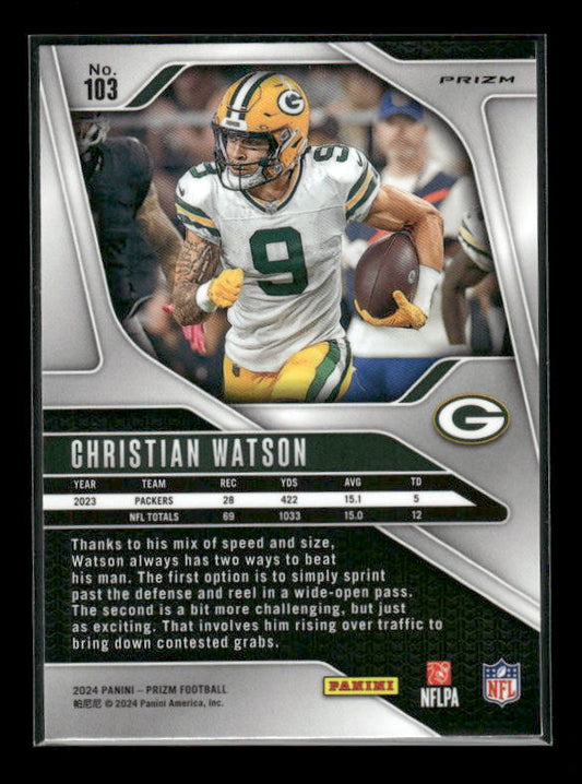 Christian Watson - 2024 Panini Prizm - Orange Ice