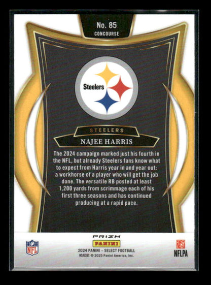 Najee Harris - 2024 Select Football - Green / Yellow Shock - Concourse