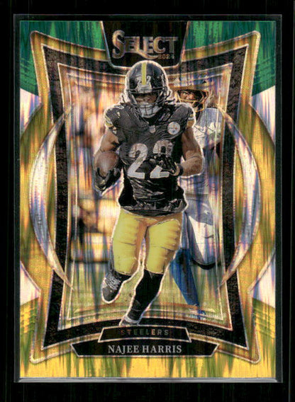 Najee Harris - 2024 Select Football - Green / Yellow Shock - Concourse