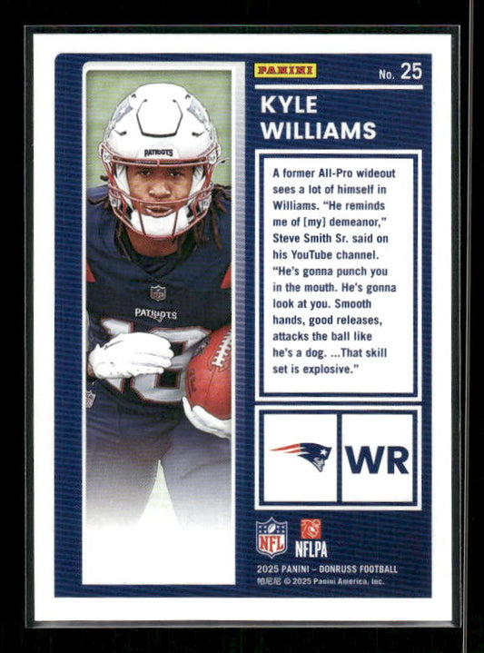 Kyle Williams - 2025 Donruss Football - The Rookies