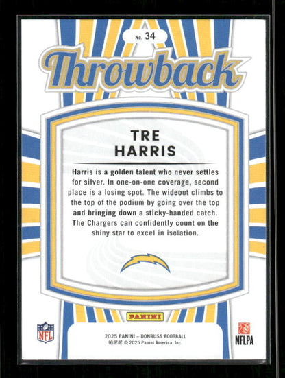 Tre Harris - 2025 Donruss Football - Throwback - Rated Rookie