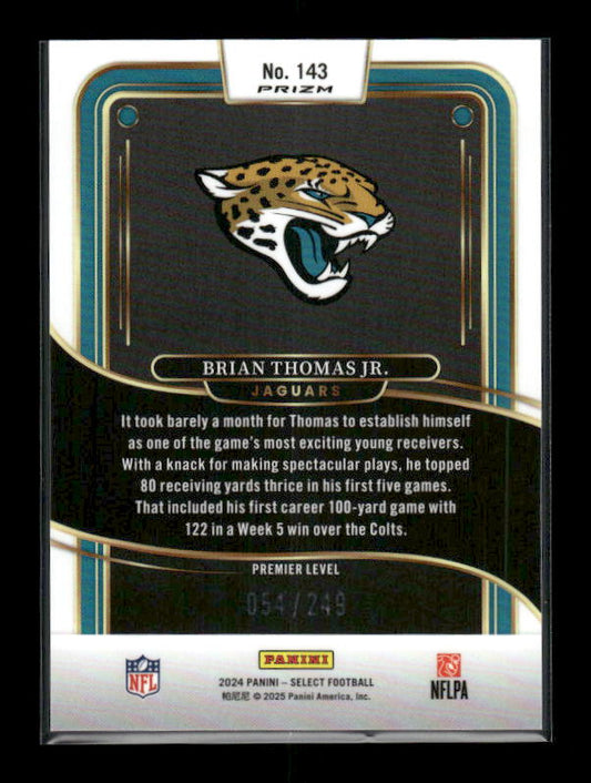 Brian Thomas Jr. - 2024 Select Football - Tri Color /249 - Premier Level - Rookie