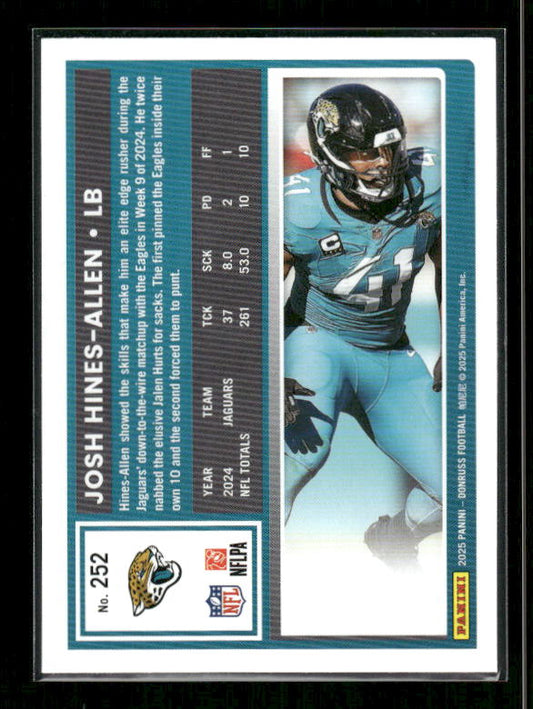 Josh Hines Allen - 2025 Donruss Football - Purple Press Proof