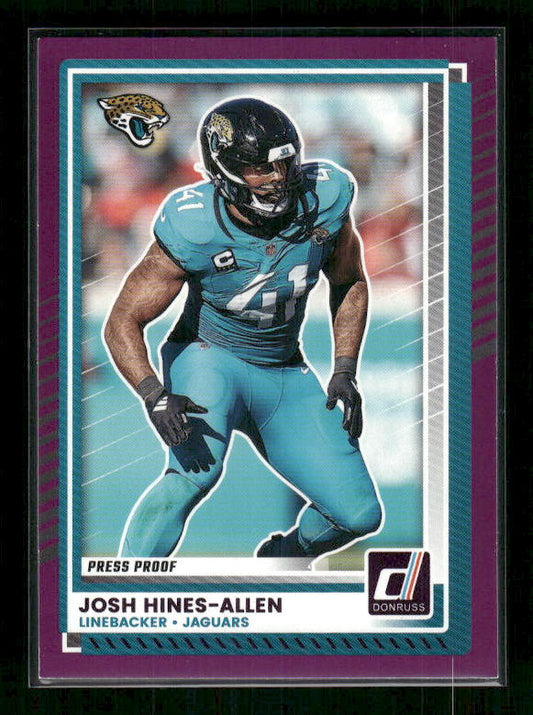 Josh Hines Allen - 2025 Donruss Football - Purple Press Proof
