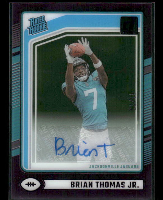 Brian Thomas Jr. - 2024 Donruss Clearly - Purple Auto /75 - Rookie